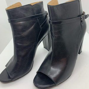 Banana Republic Black Peep Toe Heeled Booties size 8.5